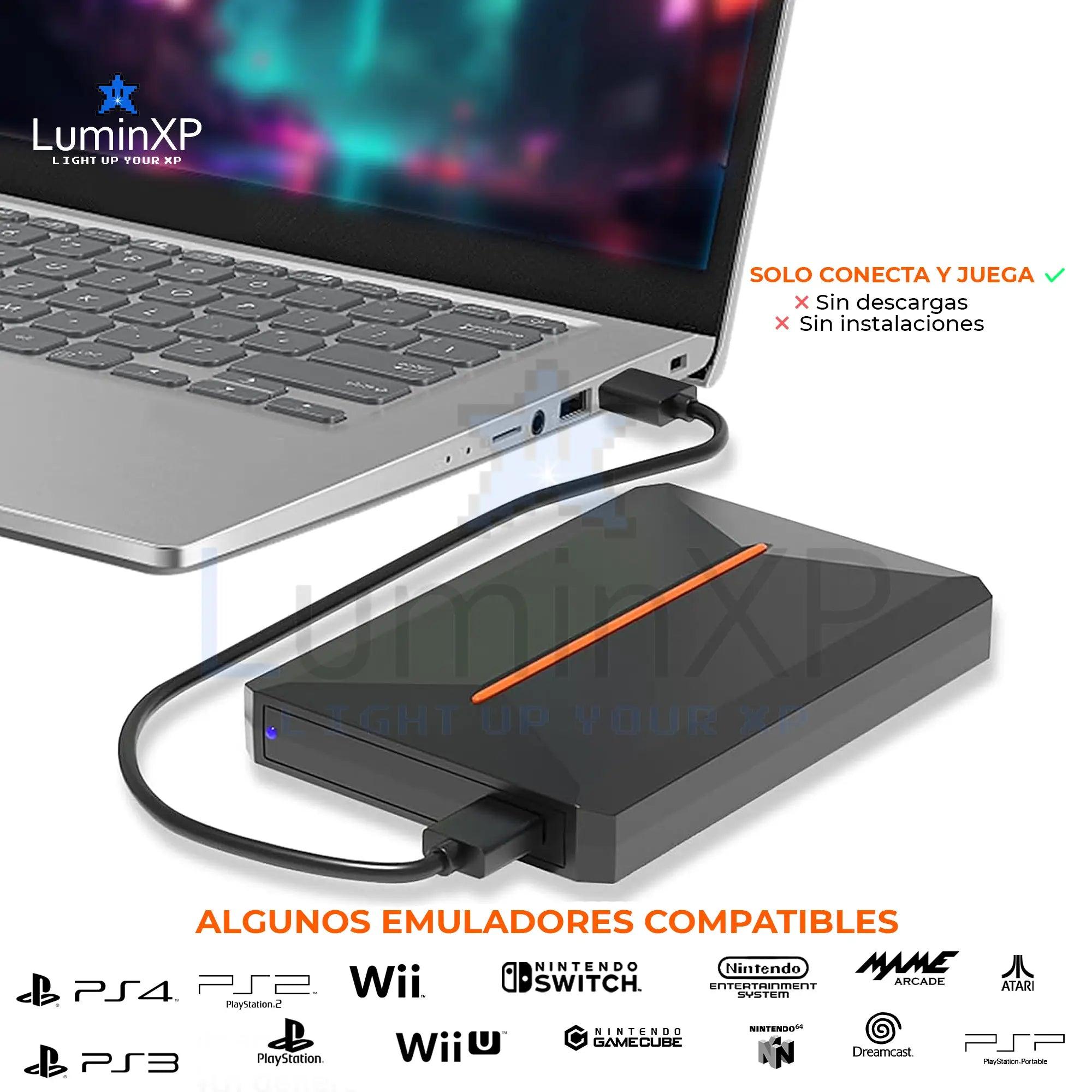 Launchbox disco duro 500gb con juegos playstation, xbox, nintendo, psp