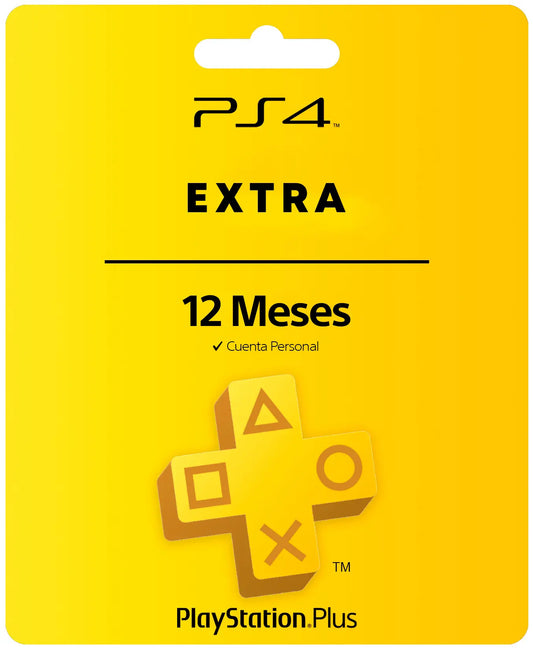 PS Plus PS4 Extra 12 Meses
