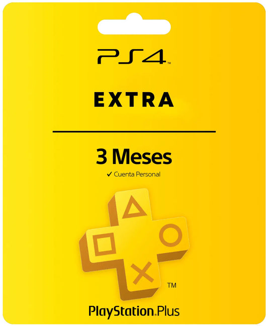 PS Plus PS4 Extra 3 Meses