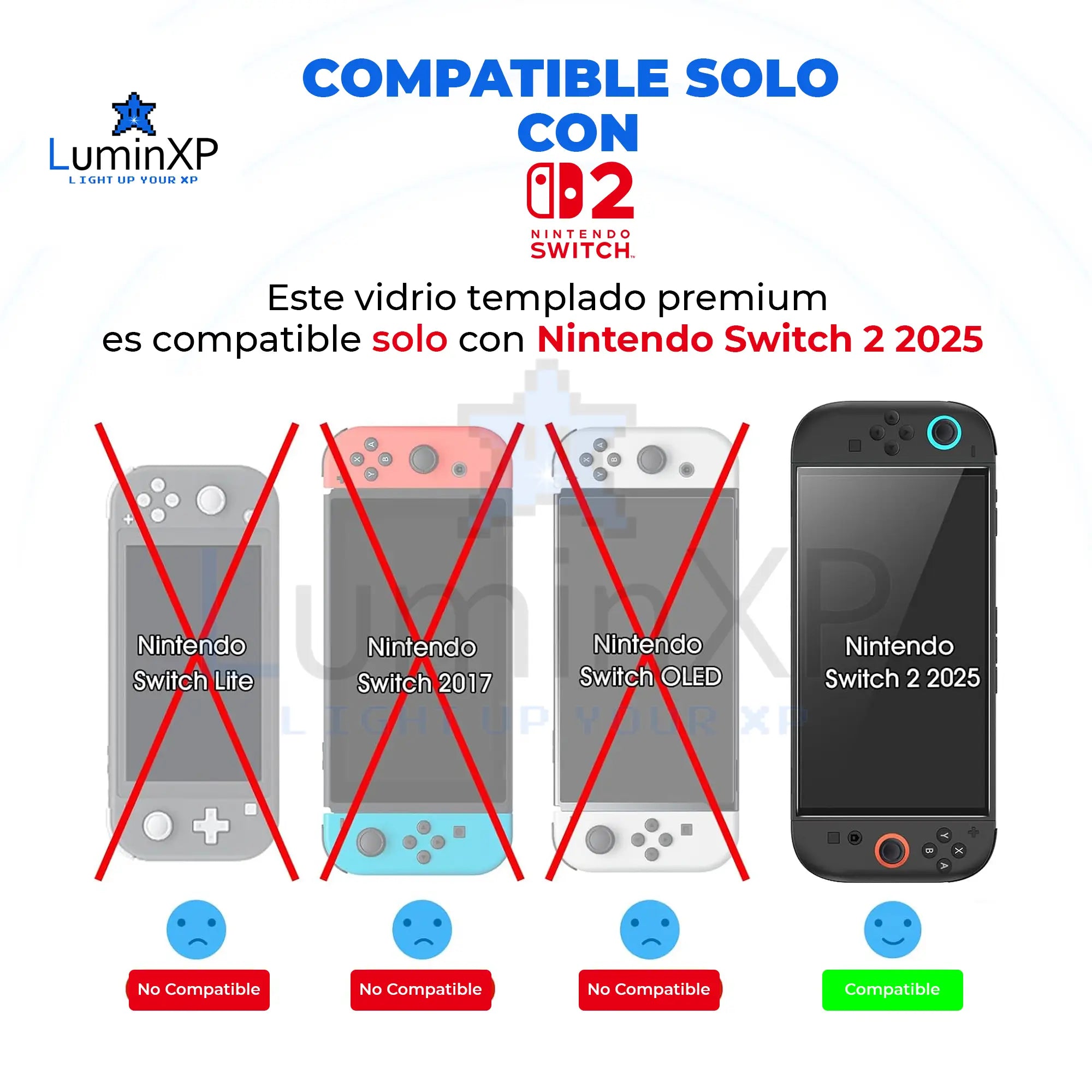 Protector de Pantalla Vidrio Templado para Nintendo Switch 2 2025 + Tapa de Joysticks
